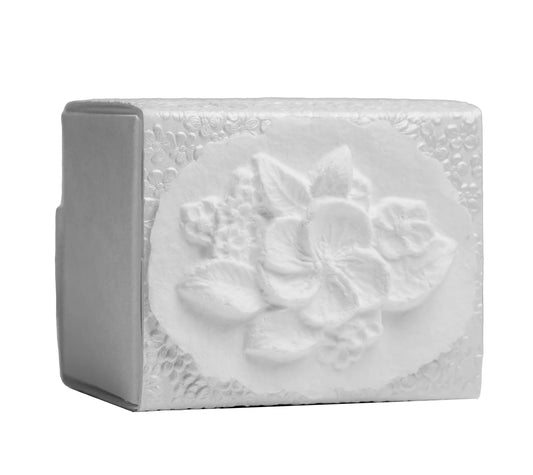 Flowers at Peace Small - The FAVORITE PLACE® Small Burial Biodegradable Urn for Human Ashes, Ocean or Earth Burial Cremation Urn